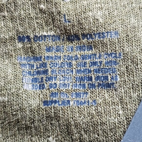 NWT St Johns Bay Henley Shirt Men L Olive Green Long Sleeve Buttons Casual - Picture 13 of 13